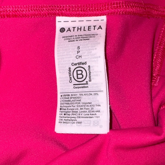 Athleta Salutation Stash 7/8 Hot Pink High Rise Pocket Leggings - Picture 5 of 6